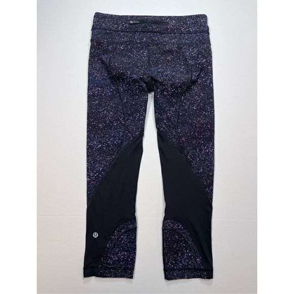 Lululemon Inspire Crop II Size 4 Crystalline Black Full On Luxtreme Mesh W6AMNS - Picture 9 of 12